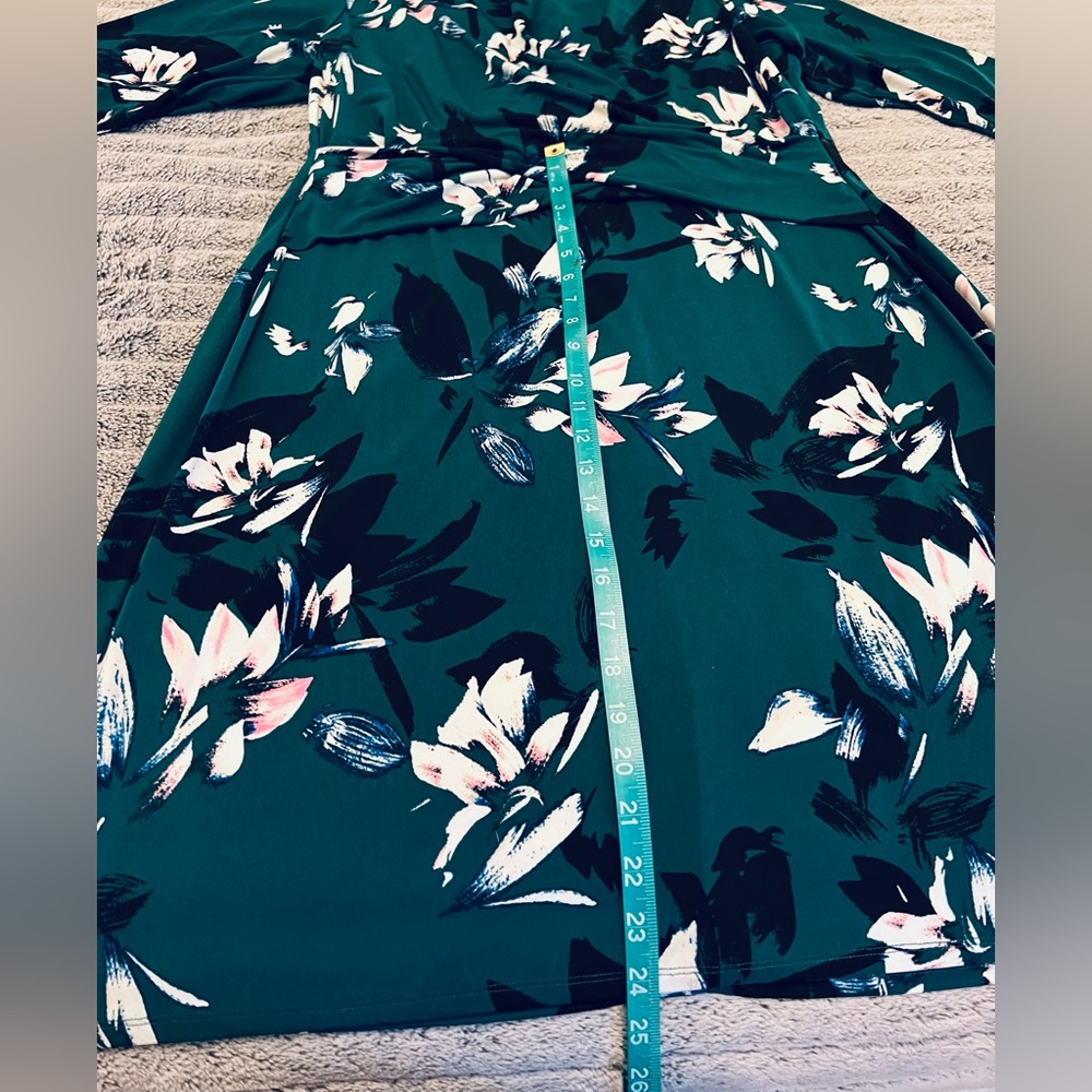 Eliza J Teal Green Floral Midi Dress - Picture 2 of 5